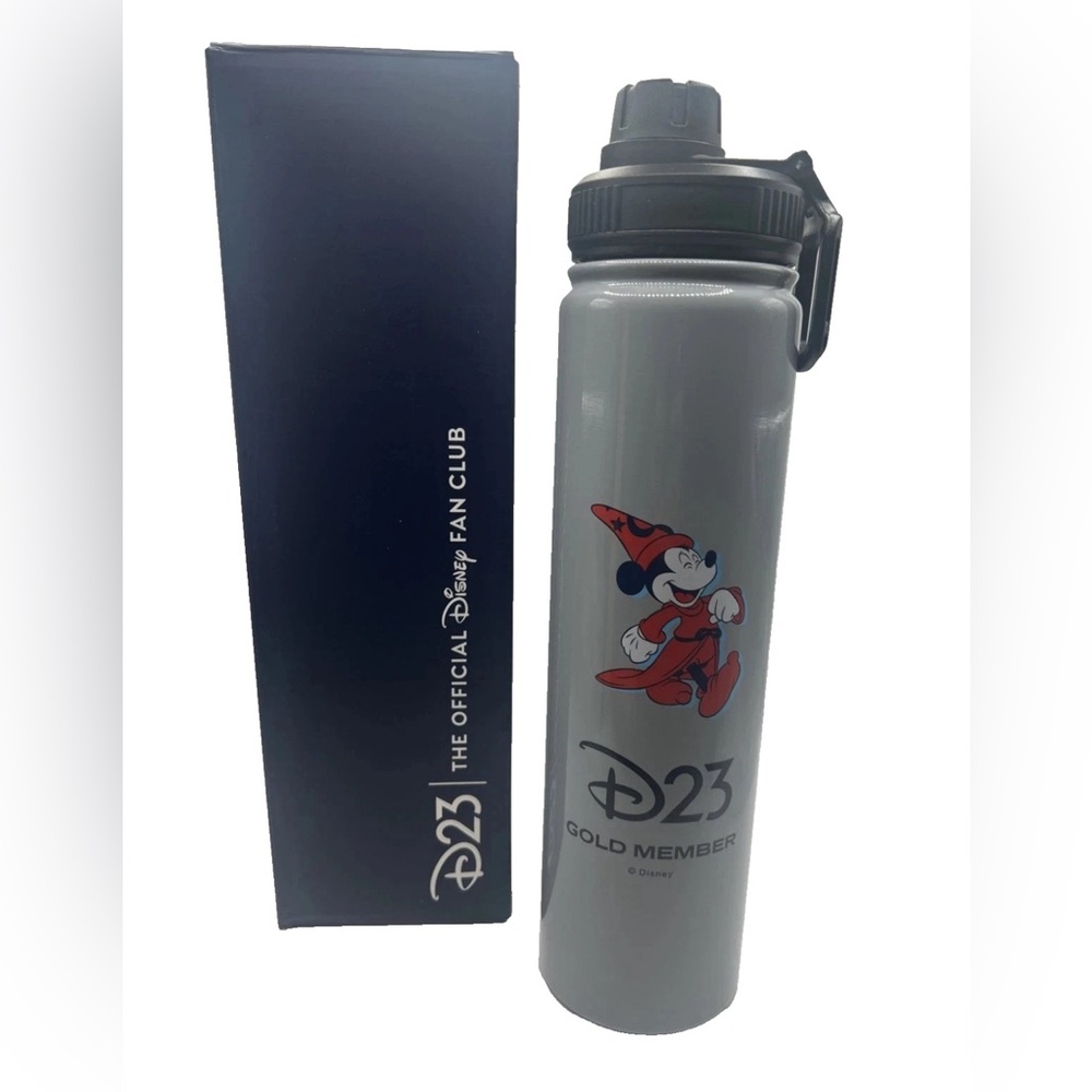 2025 Disney D23 Fan Club Gold Member Water Bottle Sorcerer Apprentice Mickey
NEW